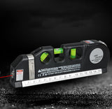 "Multipurpose Laser Level with 8-Foot Measure Tape for Precise Picture Hanging and Decoration Placement"