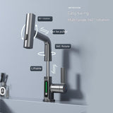 Smart Faucet with Digital Display and Pull-Out Function
