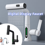 Smart Faucet with Digital Display and Pull-Out Function