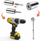 Universal Socket Wrench with Drill Adapter (7-19mm) Multi-Function Best Unique Tool Gift for for your love ones