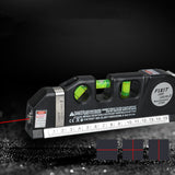 "Multipurpose Laser Level with 8-Foot Measure Tape for Precise Picture Hanging and Decoration Placement"