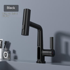 Smart Faucet with Digital Display and Pull-Out Function