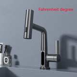 Smart Faucet with Digital Display and Pull-Out Function