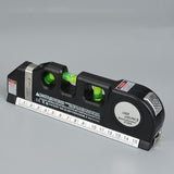 "Multipurpose Laser Level with 8-Foot Measure Tape for Precise Picture Hanging and Decoration Placement"