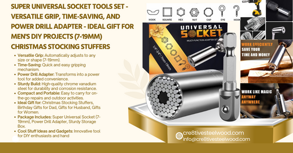 🛠️ Elevate Your DIY Game with the Super Universal Socket Set! 🎁 The Ultimate Gift for Men - Versatile, Time-Saving, and Power-Packed! 💪🔧 Ideal for Christmas, Birthdays, or Just Because! Limited Stock - Grab Yours Now! #DIY #GadgetGifts #ToolEnthusiast