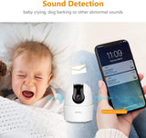 Indoor Security Camera 1080P Wifi Camera (2.4G Only) 360 Degree Home Camera with App, Night Vision, 2-Way Audio, Human Detection, Motion Tracking, Sound Detection, Local & Cloud Storage