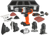 BLACK+DECKER Cordless Drill Combo Kit with Case, 6-Tool (BDCDMT1206KITC)