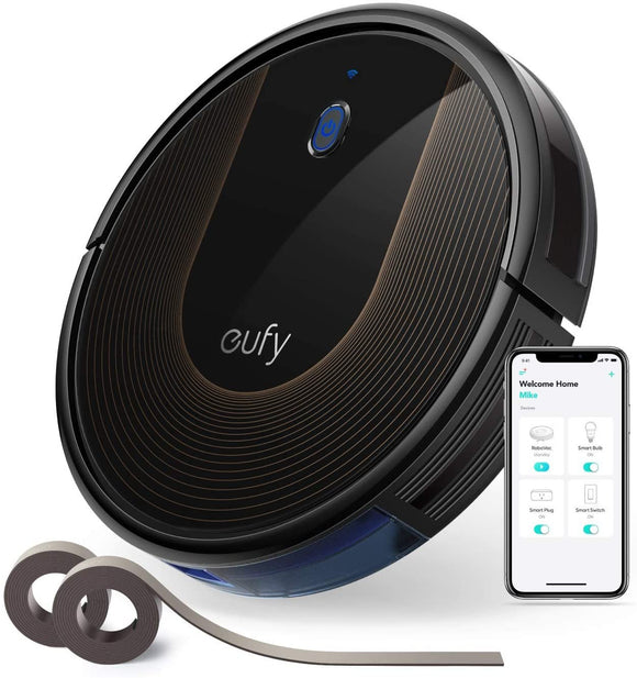Eufy by Anker, Boostiq Robovac 30C, Robot Vacuum Cleaner, Wi-Fi, Super-Thin, 1500Pa Suction, Boundary Strips Included, Quiet, Self-Charging Robotic Vacuum, Cleans Hard Floors to Medium-Pile Carpets