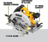 DEWALT 7-1/4-Inch Circular Saw with Electric Brake, 15-Amp, Corded (DWE575SB) , Yellow