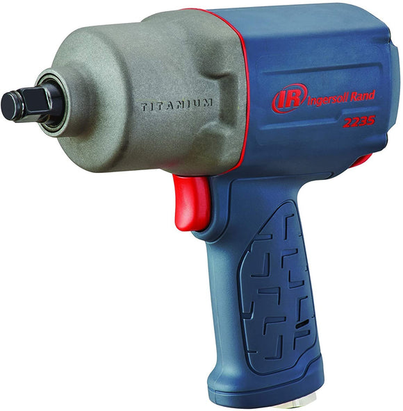 Ingersoll Rand 2235Timax 1/2” Drive Air Impact Wrench – Lightweight 4.6 Lb Design, Powerful Torque Output up to 1,350 Ft-Lbs, Titanium Hammer Case, Max Control, Gray