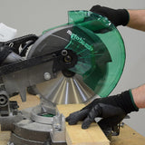 Metabo HPT 10-Inch Compound Miter Saw, Single Bevel, 15-Amp Motor, 0-52° Miter Angle Range, 0-45° Bevel Range, Large Table, 10" 24T TCT Miter Saw Blade (C10FCGS)