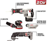 PORTER-CABLE 20V MAX Cordless Drill Combo Kit, 8-Tool (PCCK6118)