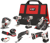 PORTER-CABLE 20V MAX Cordless Drill Combo Kit, 8-Tool (PCCK6118)