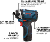 BOSCH Power Tools Combo Kit CLPK22-120 - 12-Volt Cordless Tool Set (Drill/Driver and Impact Driver) with 2 Batteries, Charger and Case , Blue