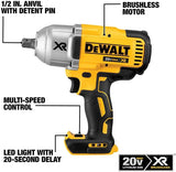 DEWALT 20V Max XR Impact Wrench Kit, Brushless, High Torque, Detent Pin Anvil, 1/2-Inch, Cordless (DCF899M1)