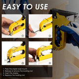 Upholstery Staple Gun Heavy Duty, 4 in 1 Stapler Gun with 6000 Staples, Remover, Gloves, Manual Brad Nailer Power Adjustment Stapler Gun for Wood, Upholstery, Carpentry, Decoration DIY Staple Gun