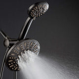 Aquadance Oil Rubbed Bronze 7" Premium High Pressure 3-Way Rainfall Combo with Extra Long 72 Inch Hose – Enjoy Luxury 6-Setting Rain Showerhead and Matching Hand Held Shower Separately or Together