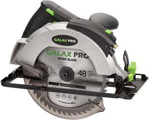 GALAX PRO 12A 5500RPM Corded Circular Saw with 7-1/4" Circular Saw Blade and Laser Guide Max Cutting Depth 2.45" (90°), 1.81" (45°) for Wood and Log Cutting