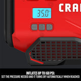 CRAFTSMAN V20 Inflator, Tool Only (CMCE520B) , Red