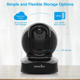 Wansview Wireless Security Camera, IP Camera 1080P HD, Wifi Home Indoor Camera for Baby/Pet/Nanny, Motion Detection, 2 Way Audio Night Vision, Works with Alexa, with TF Card Slot and Cloud