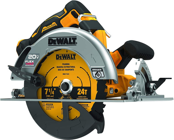 DEWALT FLEXVOLT ADVANTAGE 20V MAX Circular Saw, 7-1/4-Inch, Cordless, Tool Only (DCS573B)