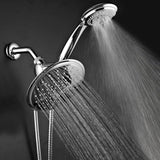 Dream Spa 3-Way 8-Setting Rainfall Shower Head and Handheld Shower Combo (Chrome). Use Luxury 7-Inch Rain Showerhead or 7-Function Hand Shower for Ultimate Spa Experience!