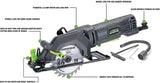 Genesis GCS445SE 4.0 Amp 4-1/2" Compact Circular Saw with 24T Carbide-Tipped Blade, Rip Guide, Vacuum Adapter, and Blade Wrench