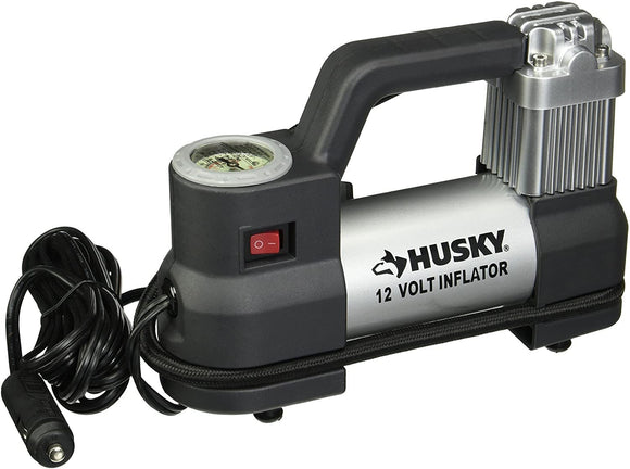 Husky 12 Volt Inflator with Pressure Gauge To130-Psi