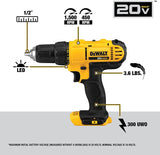 DEWALT 20V MAX* Cordless Drill Combo Kit, 2-Tool (DCK240C2)