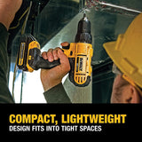 DEWALT 20V Max Cordless Drill / Driver Kit, Compact, 1/2-Inch (DCD771C2)