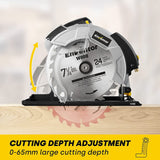 Circular Saw, ENVENTOR 5800RPM Skill Saw with Laser Guide, 1200W 10Amp Corded Circular Saws, 7-1/4-Inch Blades(24T+ 40T) Max Cutting Depth 2-7/16"(90°), 1-13/16"(0°-45°), Ideal for Wood Logs Cuts