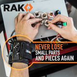 RAK Magnetic Wristband - Men & Women'S Tool Bracelet with 10 Strong Magnets to Hold Screws, Nails and Drilling Bits - Gift Ideas for Dad, Husband, Handyman or Handy Woman﻿