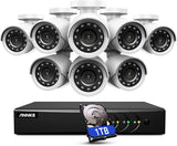 ANNKE 5MP Lite Wired Security Camera System with 1TB Hard Drive, H.265+ 8CH Surveillance DVR and 8 X 1080P HD Weatherproof CCTV Camera, 100 Ft Night Vision, Easy Remote Access – E200