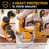 EWORK Electric Staple Gun/Nail Gun Kit for DIY Project and Upholstery, 120V Corded Electric Stapler with Triple Safety Protection, Staple Remover, 400 Pcs 5/8'' Brad Nails and 600 Pcs 3/8'' Staples.