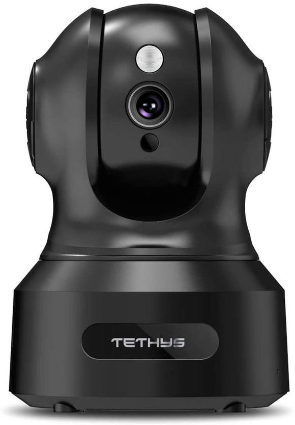 TETHYS Wireless Security Camera 1080P Indoor [Work with Alexa] Pan/Tilt Wifi Smart IP Camera Dome Surveillance System W/Night Vision,Motion Detection,2-Way Audio,Cloud for Home,Business, Baby Monitor