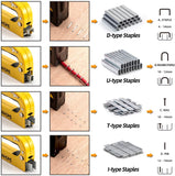 Upholstery Staple Gun Heavy Duty, 4 in 1 Stapler Gun with 6000 Staples, Remover, Gloves, Manual Brad Nailer Power Adjustment Stapler Gun for Wood, Upholstery, Carpentry, Decoration DIY Staple Gun