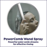 Waterpik High Pressure Hand Held Wand and Rain Shower Head Combo with Hose-Bodywand Spa System, Chrome