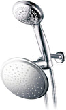 Dream Spa 3-Way 8-Setting Rainfall Shower Head and Handheld Shower Combo (Chrome). Use Luxury 7-Inch Rain Showerhead or 7-Function Hand Shower for Ultimate Spa Experience!