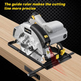 Circular Saw, ENVENTOR 5800RPM Skill Saw with Laser Guide, 1200W 10Amp Corded Circular Saws, 7-1/4-Inch Blades(24T+ 40T) Max Cutting Depth 2-7/16"(90°), 1-13/16"(0°-45°), Ideal for Wood Logs Cuts