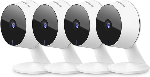 Laview Security Cameras 4Pcs, Home Security Camera Indoor 1080P, Wi-Fi Cameras for Pet, Motion Detection, Two-Way Audio, Night Vision, Works with Alexa, Ios & Android & Web Access