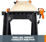 WORX WX065 Clamping Sawhorses with Bar Clamps