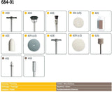 Dremel 684-01 20-Piece Cleaning & Polishing Rotary Tool Accessory Kit with Case- Includes Buffing Wheels, Polishing Bits, and Compound