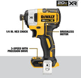 DEWALT 20V MAX XR Brushless Combo Kit, Compact 4-Tool (DCK483D2)