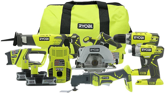 RYOBI P884 18-Volt ONE+ Lithium-Ion Combo Kit (6-Tools)