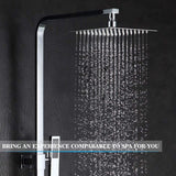 Voolan Rain Shower Head - California Compliant 1.8 GPM - 12 Inches Large Rainfall Shower Head Made of 304 Stainless Steel - Perfect Replacement for Your Bathroom Shower Heads