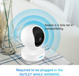 Wireless Security Camera, REOLINK E1 3MP HD Plug-In Indoor Wifi Camera for Home Security/Baby Monitor/ Pets, Encrypted Free Cloud Storage, Pan Tilt, Night Vision, Works with Alexa/Google Assistant