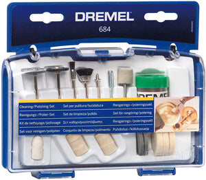 Dremel 684-01 20-Piece Cleaning & Polishing Rotary Tool Accessory Kit with Case- Includes Buffing Wheels, Polishing Bits, and Compound