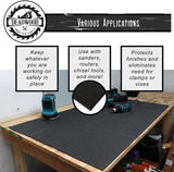 DCT Heavy-Duty Safety Pad Mat, 24In X 48In – Large Non-Slip Liner for Router, Sander, Bathroom Cabinet, Desk Drawer