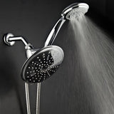 Dream Spa 3-Way 8-Setting Rainfall Shower Head and Handheld Shower Combo (Chrome). Use Luxury 7-Inch Rain Showerhead or 7-Function Hand Shower for Ultimate Spa Experience!