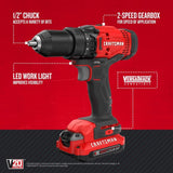 CRAFTSMAN V20 Cordless Drill/Driver Kit (CMCD700C1)